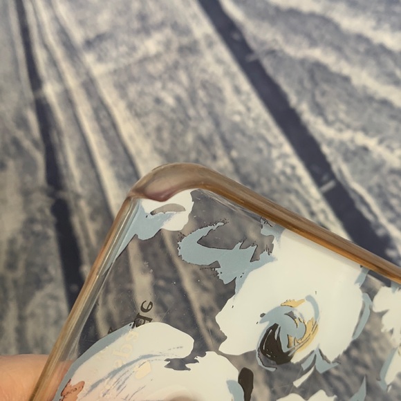 Kate Spade Clear iPhone 6s/7/8Plus Black/Gold Floral Rubber Case - Picture 6 of 6